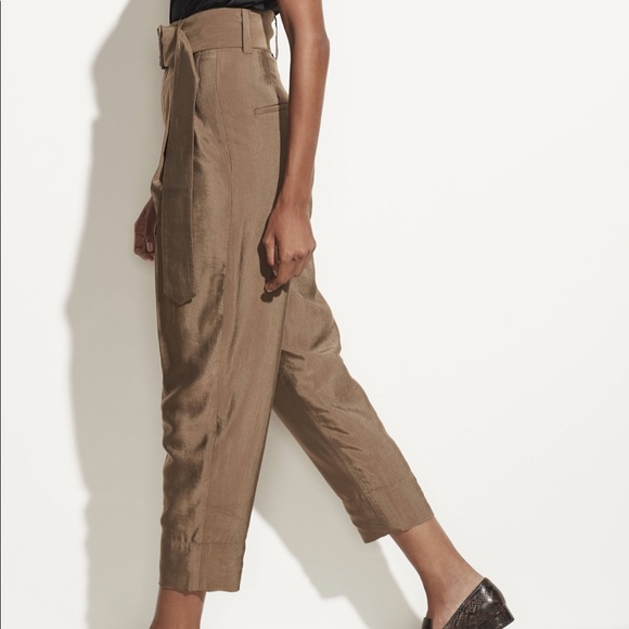NWT Vince - High Waist Belted Tapered Pants, Size 6 - Picture 2 of 16